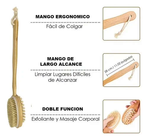 Set De 2 Cepillos Corporales Exfoliantes Para Piel Y Circula