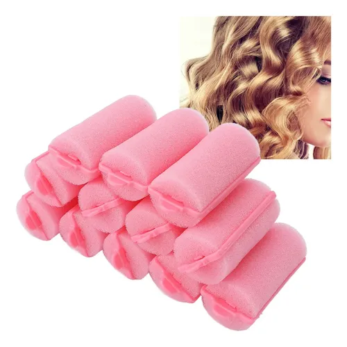 12 Rodillos For El Cabello Con Esponja De Espuma, For