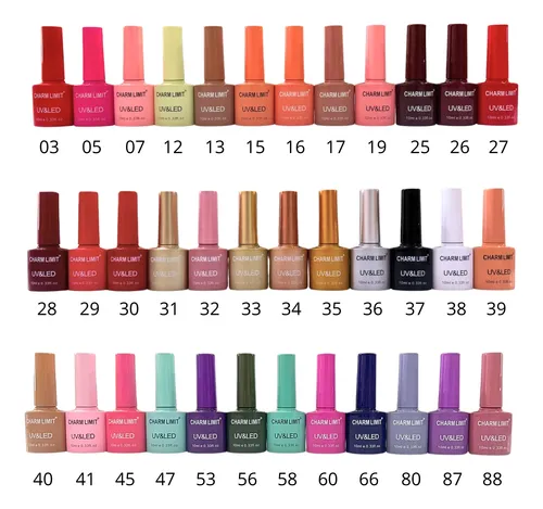 Set Polish Gel Uv Led X 16 Unidades Semipermanente Color