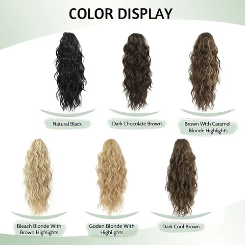Extensiones De Cabello 18 Pulgadas Con Pinza En Coleta