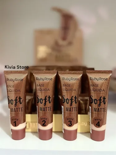 Base Líquida Ruby Rose Soft Matte Nude Acabado Natural