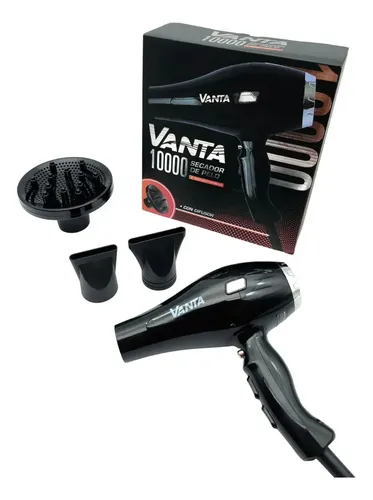 Vanta Secador De Pelo 10000 Profesional Difusor 2200w Negro