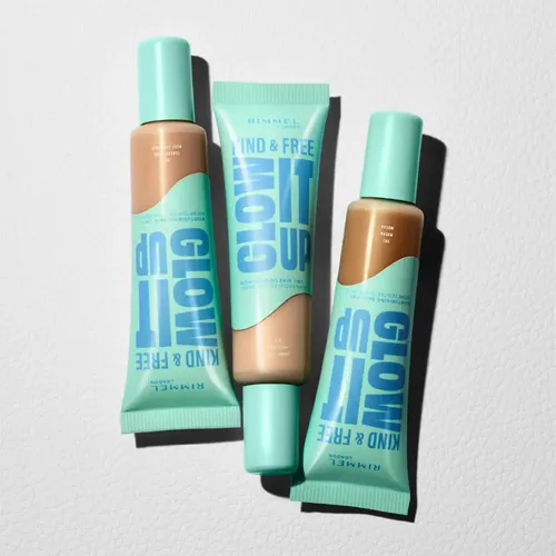 Base Rimmel Kind & Free Hidratante Glow It Up X 30 Ml Tono 210 Golden Beige