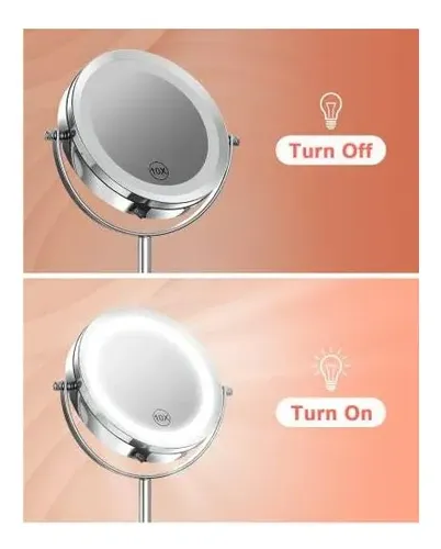 Espejo De Maquillaje Led Doble Cara Con Aumento Benbilry