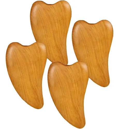 Tabla De Masaje Facial De Madera Redonda De 4 Piezas