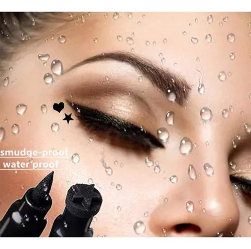 Delineador Líquido Doble Cara Go Ho Star Stamp Negro 1 Pc