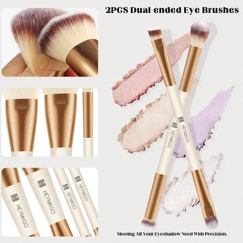 Set De Brochas De Maquillaje Heymkgo, 4 Unidades, Color Alba