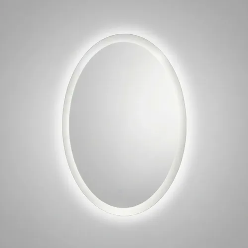 Espejo 9 Con Luz Led Touch 14w Oval Deco Baño Moderno Sin Marco