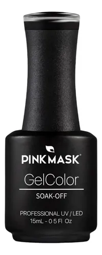Esmalte para uñas en gel semipermanente Pink Mask Back In Black