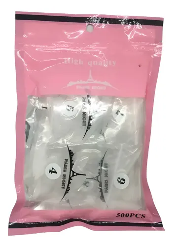 Tips Paris Night Press On Soft Gel Uñas Postizas 500u Nails Color Transparente Stiletto Opaca