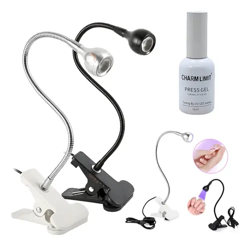 Cabina Uv Lampara Clip De Uñas Flexible Soft Gel Y Pegamento