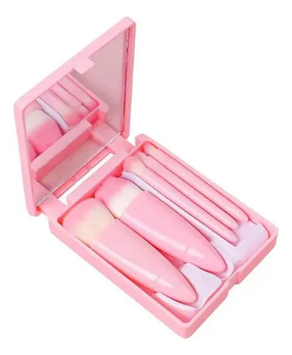 M/h Set De Brochas De Maquillaje Con Estuche 5 Piezas