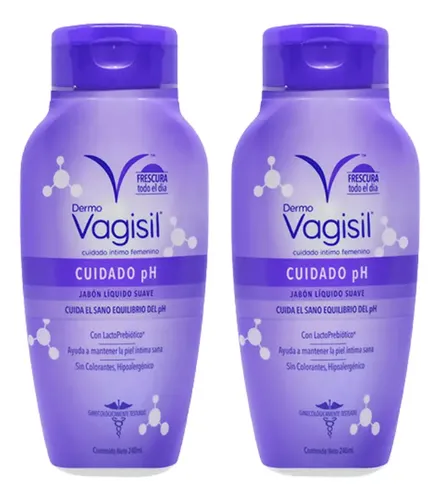 Dermo Vagisil Cuidado Ph Jabon Liquido Femenino 240ml X2