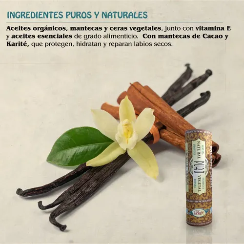Protector Labial Vegano Vainilla Y Canela Para Labios Secos