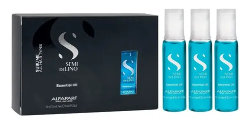 Kit 3 Ampollas Alfaparf Azules Semi Di Lino Brillo Nutrición