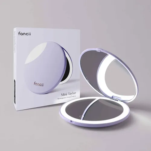 Espejo Compacto Fancii Mini Taylor 10x/1x Con Luz Led