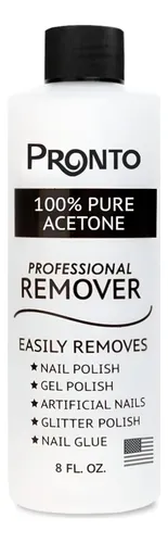 Removedor Acetona Pronto 236 Ml Para Uñas Gel Y Acrílico