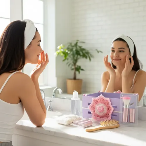 Set De Regalo Spa Belleza Mujer Con Caja Vincha Y Cepillo