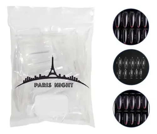 Tips Para Soft Gel Y Press On Nails Paris Night X150 Premium