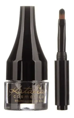 Delineador en Gel Negro Katalia a Prueba de Agua con Pincel de Larga Duración