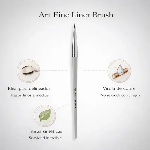 Pincel Maquillaje Ojos Para Delineado Preciso Melody Scher
