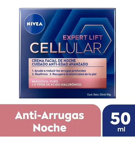 Nivea Cellular Lift Expert Crema Facial De Noche X 50 Ml Todo Tipo De Piel Noche