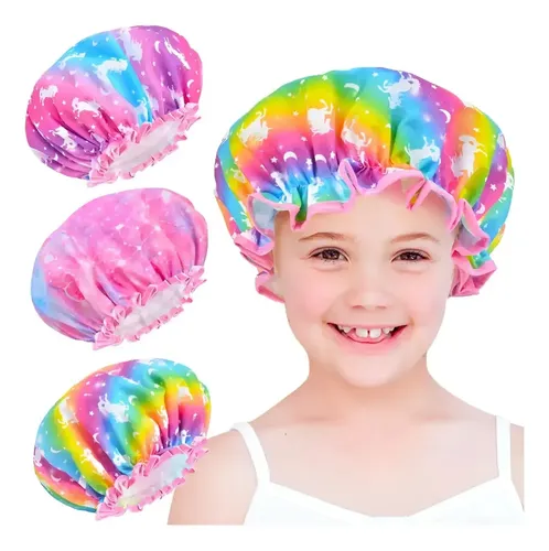 Gorro De Baño Infantil, Paquete De 3, Gorro De Ducha Grande