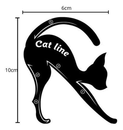 Stencil Plantilla Delineado De Ojos Forma Gato 2 Piezas