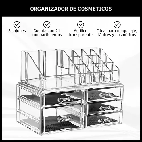 Organizador Maquillaje Acrílico Cajones Porta Cosméticos