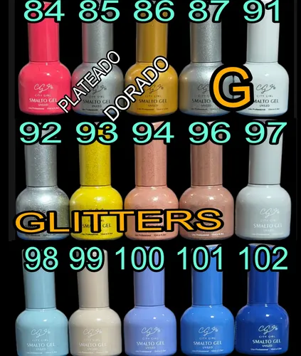 Esmaltes Semipermanentes City Girl 10ml X 18