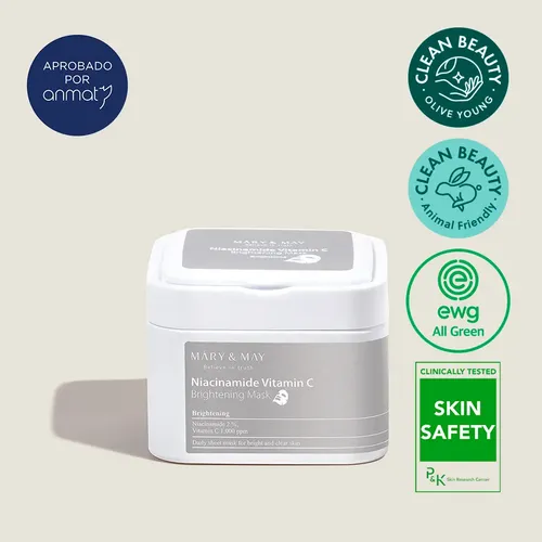 Mary&May Niacinamide Vitamin C Mascarillas – 30 Unidades x Pack