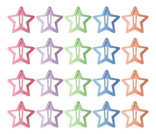 20 Pinzas De Estrella Para El Cabello, Set De 20 Piezas