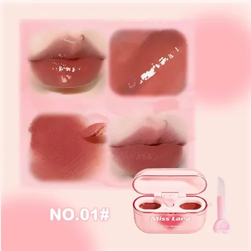Set Duo Labial Matte Velvet +mirror Auricular Miss Lara