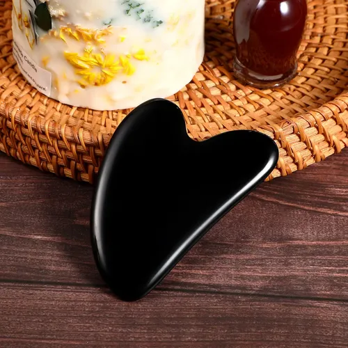 Herramientas Faciales Gua Sha Rosenice Black Guasha Jade Sto