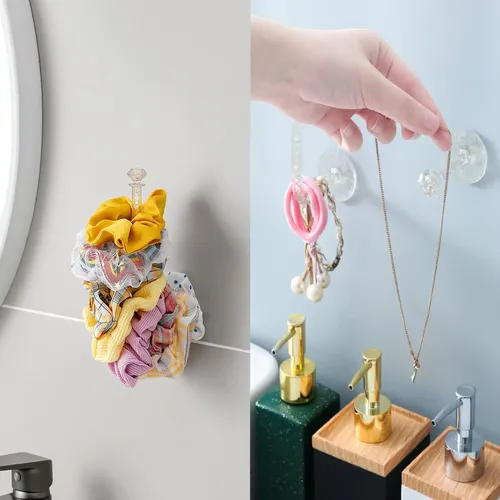 Paquete De 8 Bandas Adhesivas Para El Cabello Y Ganchos De P