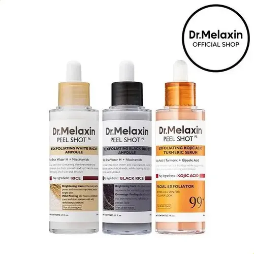 [dr.melaxin Official] Peel Shot Glow Rice Ampoule Duo