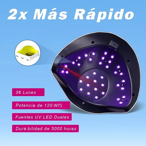 Cabina Uñas Manicura Sun Bq5t 36 Led 120w Táctil Profesional