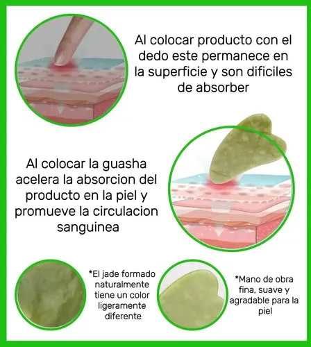 Rodillo De Jade Para Masaje Facial Antienvejecimiento Guasha