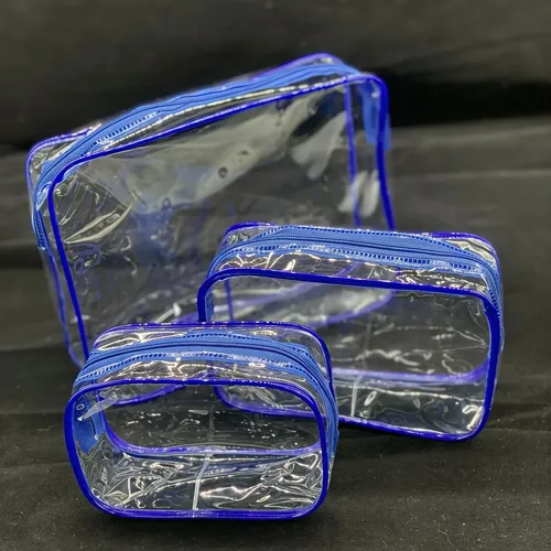 Bolsa De Aseo Transparente Neceser Pvc Portátil Para Uso Dia