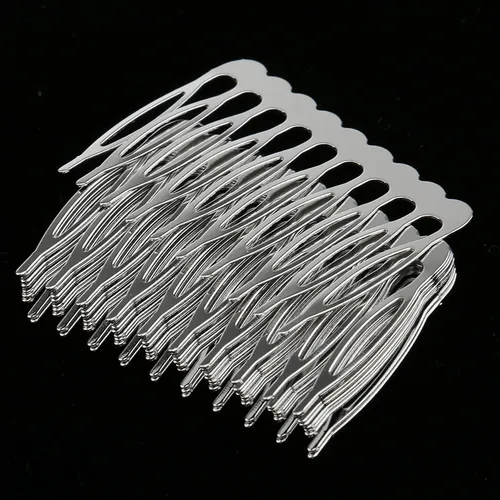 Peineta De Metal Para Bodas Y Novias, 10 Piezas Plateado