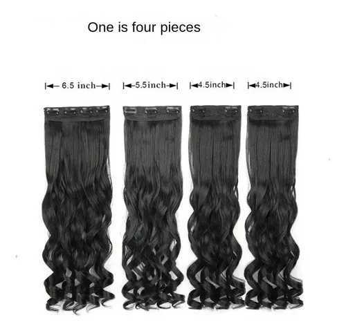 Extensiones De Cabello Rizado Romano Mujer, Set 4 Piezas