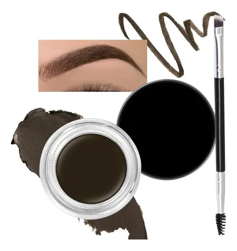 Kit De Cejas Ebony Pomade Con Brocha Doble