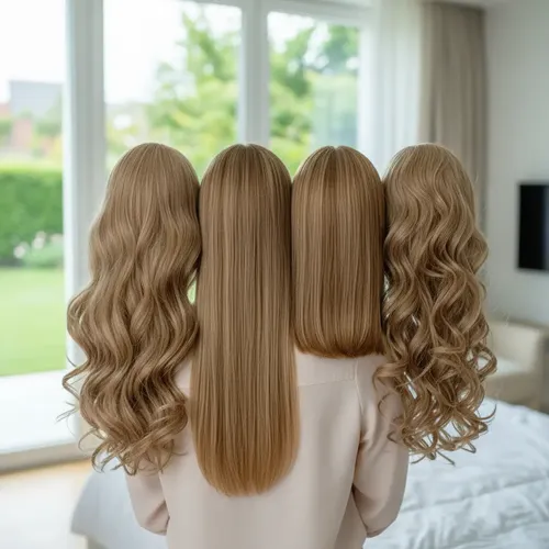 Cola De Cabello Sintético Rubio Lacio Y/o Con Movimiento