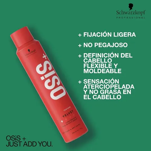 Spray Osis Velvet Fijación Ligera y Acabado Satinado 200ml