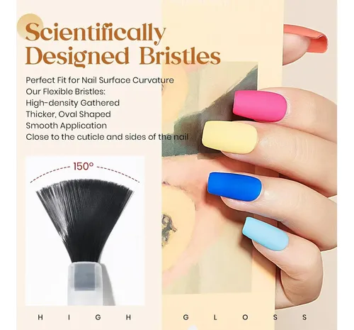 Mizhse Set Gel Top Y Base Coat 3pcs, Esmalte En Gel Larga