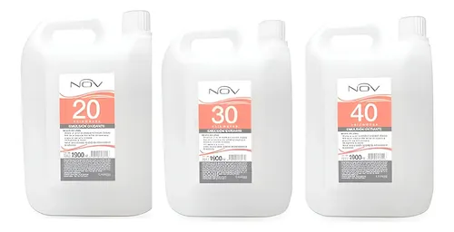 Emulsión Oxidante Nov 20-30-40 Volúmenes Aclarante Kit Tono Blanco