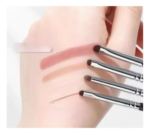 Set Mini Brochas X4 Para Aplicar Sombra Y Definir Maquillaje