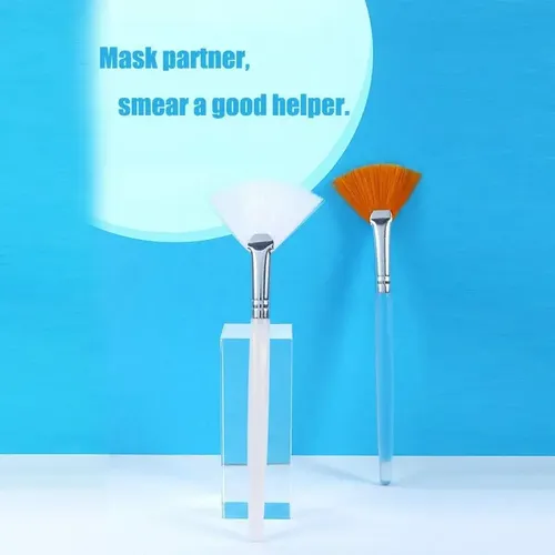 [ Juego De 4 Brochas Faciales Cepillo Abanico Para Máscara *