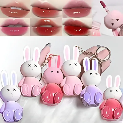 Gege Bear Labial Gloss Hidratante Llavero Conejo