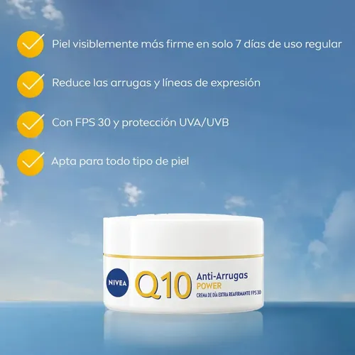 Crema facial antiedad de día NIVEA Q10 POWER FPS 30 para todo tipo de piel 50 ml